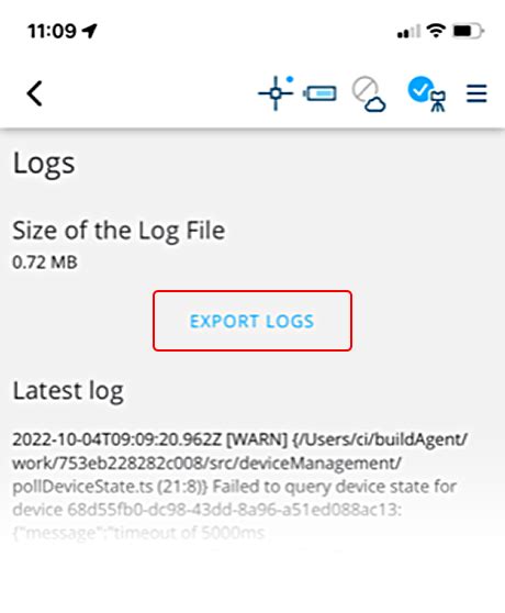 Importing and Exporting Logs from the Device .